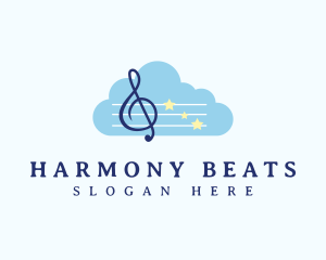Soundtrack - Cloud Music Notes logo design