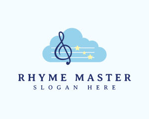 Lyricist - Cloud Music Notes logo design