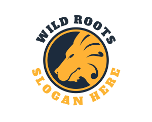 Wild Gold Lion  logo design