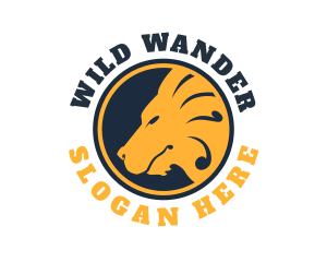 Wild Gold Lion  logo design