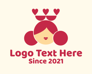 Coronation - Queen of Hearts Mascot logo design