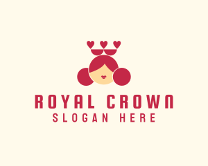 Coronation - Queen of Hearts Head logo design