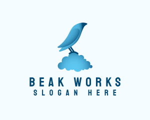 Blue Bird Cloud logo design