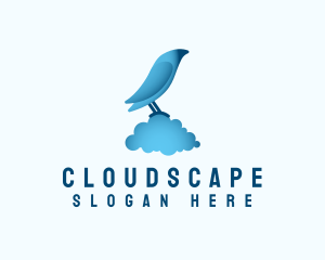 Blue Bird Cloud logo design