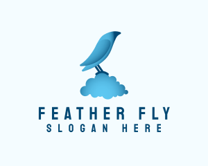 Blue Bird Cloud logo design