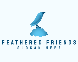 Blue Bird Cloud logo design