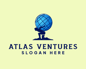 Atlas - Strong Atlas Globe logo design