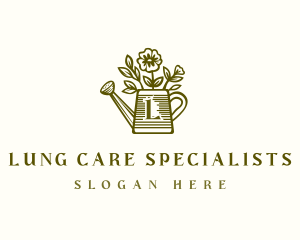 Flower Watering Can  logo design