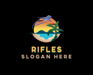 Airplane Tropical Resort Logo