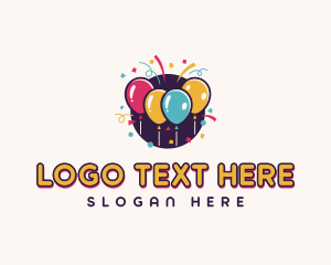 Party Rental - Celebration Birthday Party logo design