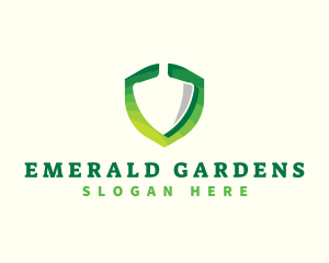 Shield Shovel Gardening logo design