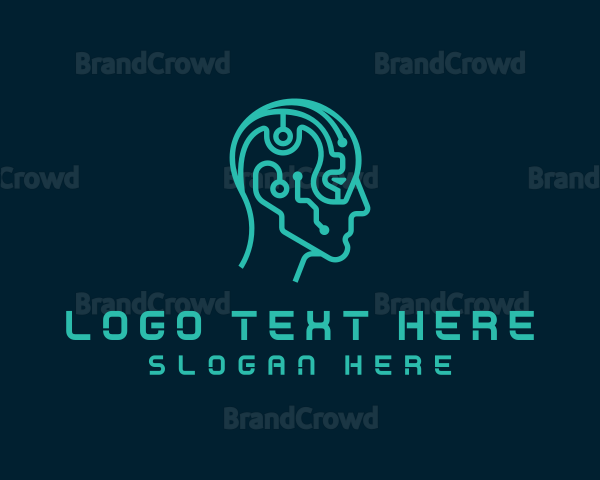Tech Cyber Brain Logo
