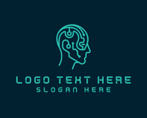 Tech Cyber Brain Logo