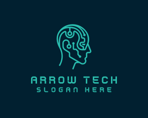 Tech Cyber Brain logo design