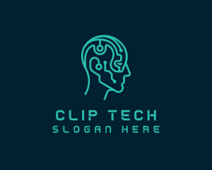 Tech Cyber Brain logo design