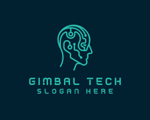 Tech Cyber Brain logo design