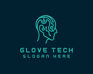 Tech Cyber Brain logo design