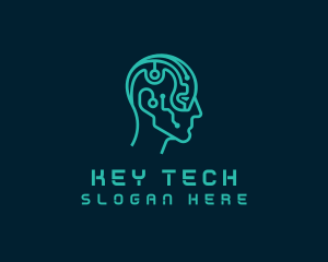 Tech Cyber Brain logo design