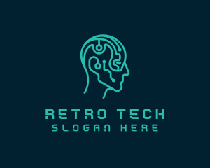 Tech Cyber Brain logo design