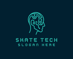 Tech Cyber Brain logo design