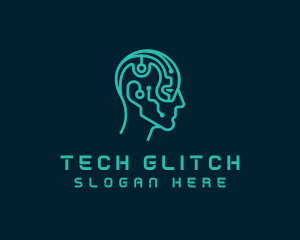 Tech Cyber Brain logo design