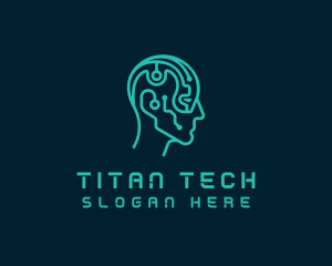 Tech Cyber Brain logo design