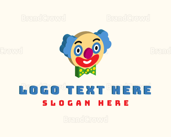 Isometric Clown Face Logo