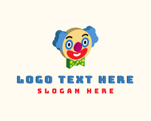 Toy Shop - Isometric Clown Face logo design