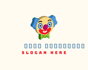 Mascot - Isometric Clown Face logo design