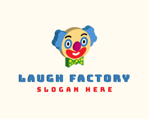 Comedian - Isometric Clown Face logo design