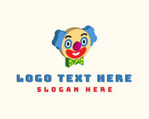 Joke - Isometric Clown Face logo design