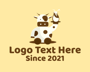 Pitcher - Cow Milk Waiter logo design