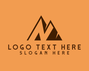 Camping Equipment - Mountain Apex Letter N logo design