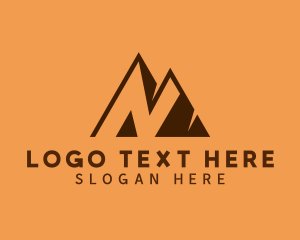 Campsite - Mountain Peak Letter N logo design