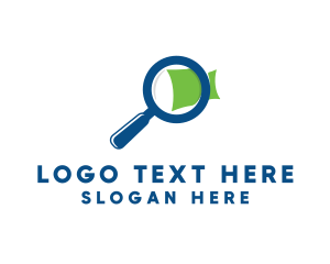 Document - Zoom Magnifying Glass logo design