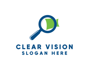 Zoom Magnifying Glass logo design