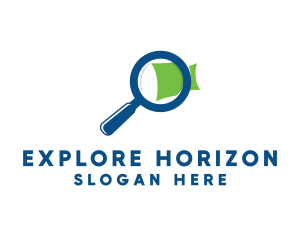 Discovery - Zoom Magnifying Glass logo design