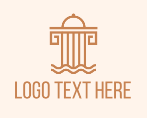 Mediterranean - Brown Cloche Pillar logo design