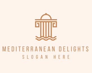 Mediterranean - Cloche Column Dining logo design