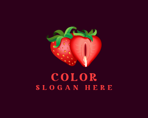 Black Devil - Naughty Seductive Strawberry logo design