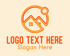 Contractor - Orange House Realtor logo design