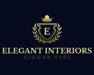 Elegant Crest Shield logo design