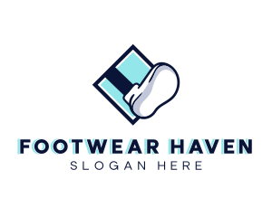 Cartoon Shoe Footwear logo design