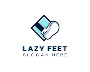 Cartoon Shoe Footwear logo design