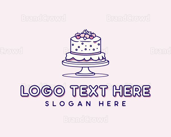 Wedding Cake Dessert Logo