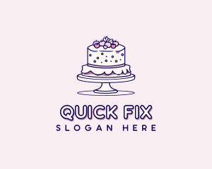 Wedding Cake Dessert Logo