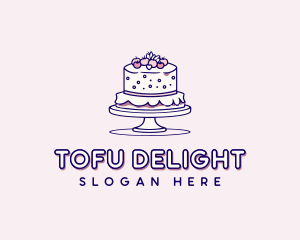 Wedding Cake Dessert Logo