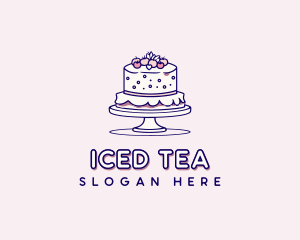 Wedding Cake Dessert logo design