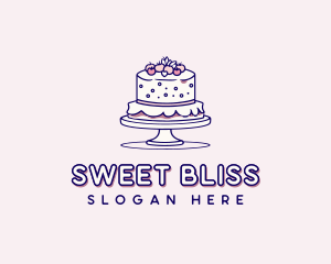 Wedding Cake Dessert logo design