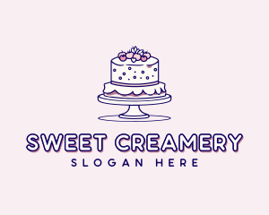 Wedding Cake Dessert logo design